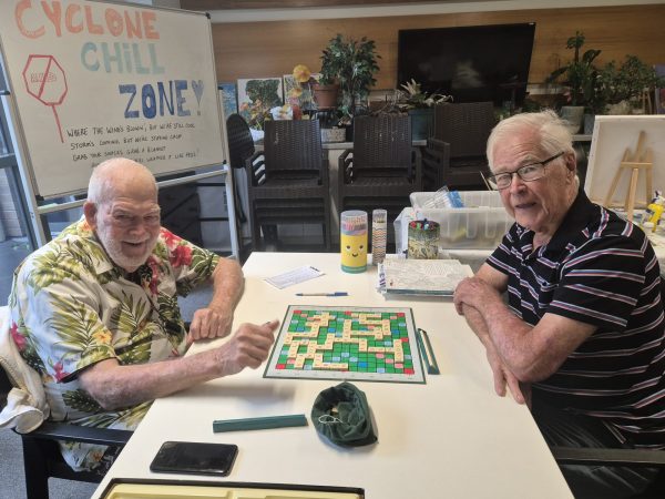 Catching up for scrabble during Cyclone Alfred